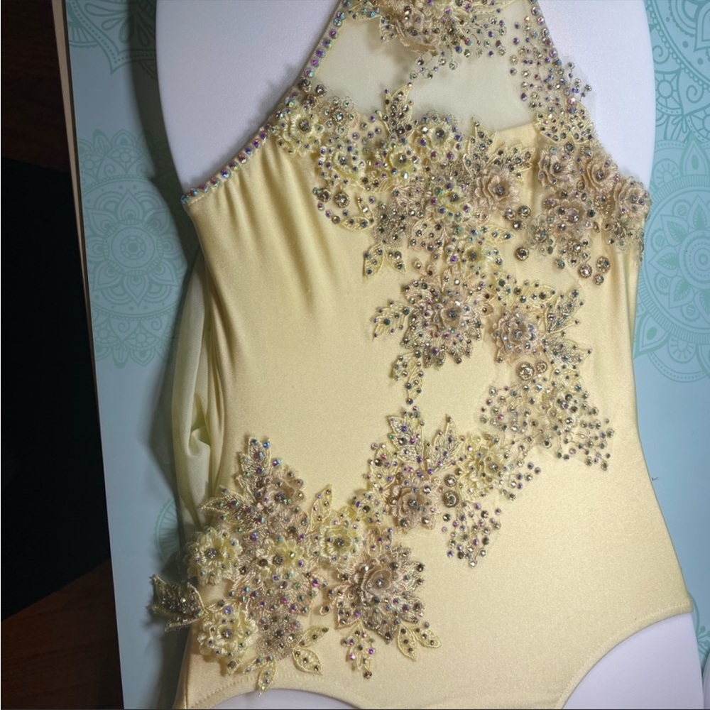 Yellow Glamour Lyrical Dance Costume
